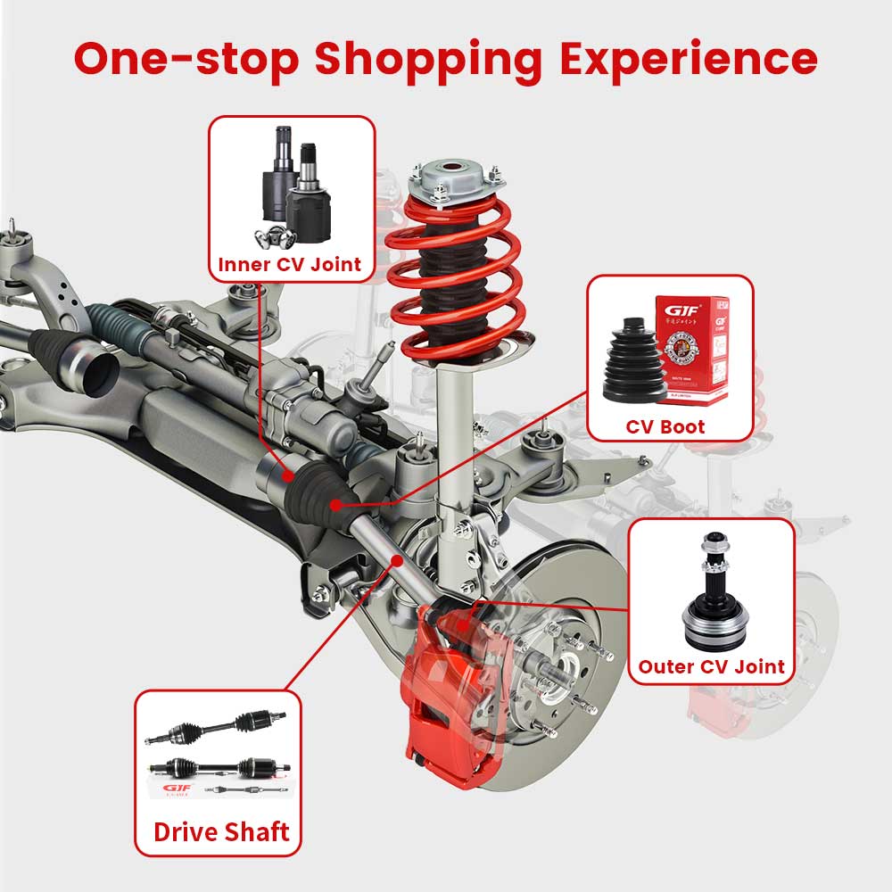 GJF Car Parts ปลอกหุ้มข้อต่อ CV ที่รองรับ 95% ของรุ่นรถยนต์